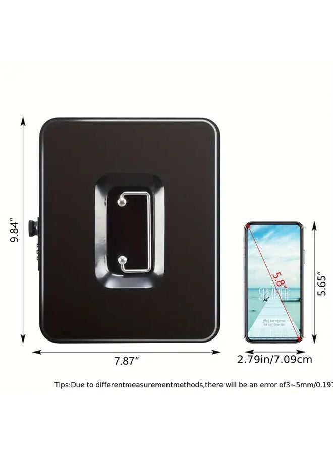 Black Metal Security Safe Box With Combination Lock Removable Money Tray - Image 3