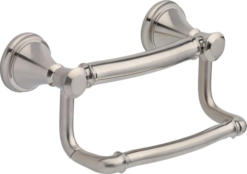 Delta Traditional (1-Pack) Toilet Paper Holder w/ Assist Bar ADA Compliant Brilliance Stainless Steel 300 lb Capacity Grab Bar for Seniors Bath Safety Handle, Balance Assist, Toilet Grip Bar 41350-SS - Image 1