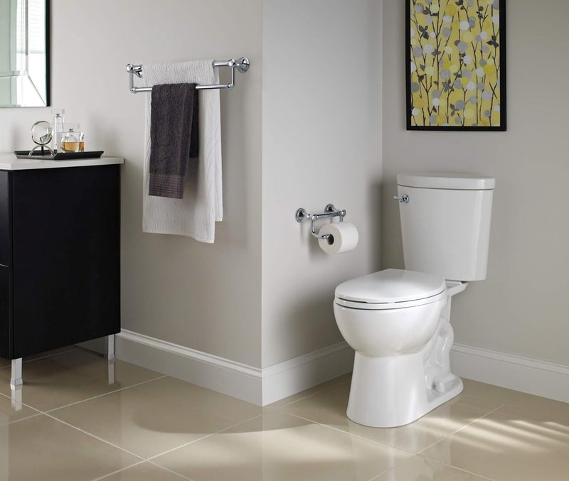 Delta Traditional (1-Pack) Toilet Paper Holder w/ Assist Bar ADA Compliant Brilliance Stainless Steel 300 lb Capacity Grab Bar for Seniors Bath Safety Handle, Balance Assist, Toilet Grip Bar 41350-SS - Image 4