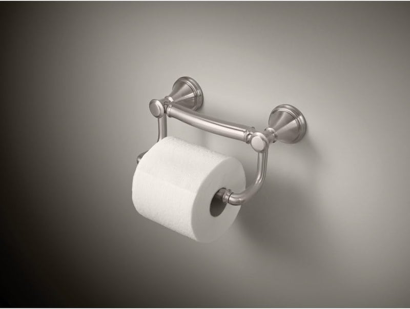 Delta Traditional (1-Pack) Toilet Paper Holder w/ Assist Bar ADA Compliant Brilliance Stainless Steel 300 lb Capacity Grab Bar for Seniors Bath Safety Handle, Balance Assist, Toilet Grip Bar 41350-SS - Image 2