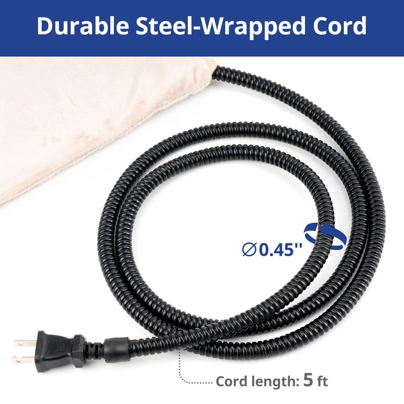NICREW Pet Heating Pad for Dogs and Cats, Heated Cat Bed with Steel-Wrapped Cord and Soft Fleece Cover, 17.7 x 15.7 Inches, 30 Watts - Image 5