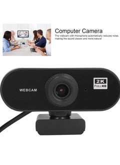 VICTGOAL Webcam with Microphone, Full HD 2K Webcam, Streaming Camera, USB-A, Webcam for PC, Skype, Zoom, FaceTime, Laptop and Tablet  - Image 2