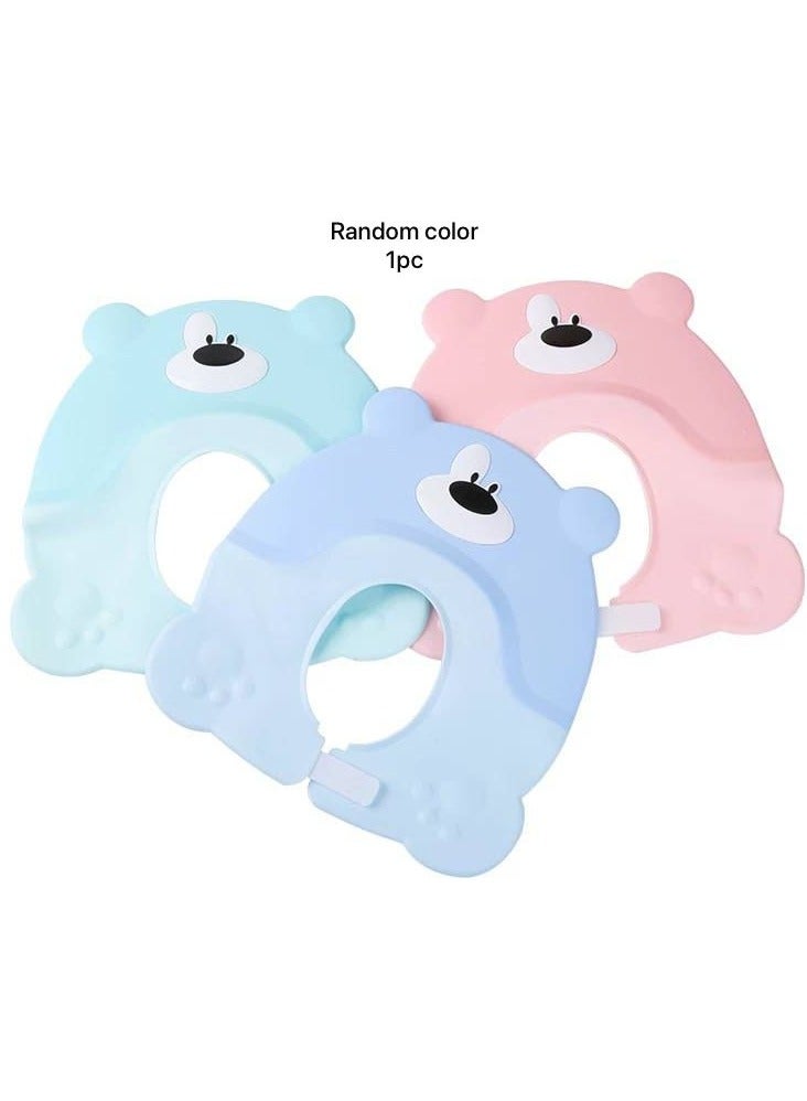 Silicone shower cap to eliminate eye pain during showering. Equipped with a scotch to adjust the size. Random color. - Image 1