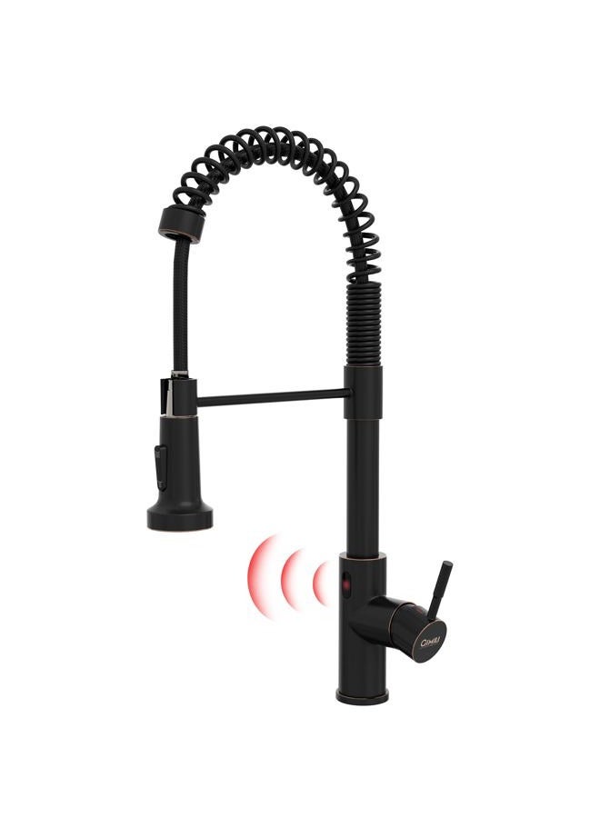 GIMILI Touchless Oil Rubbed Bronze Kitchen Faucet with Pull Down Sprayer Smart Motion Sensor Hands-Free Activated Single Hole Spring Faucet for Sink - Image 1