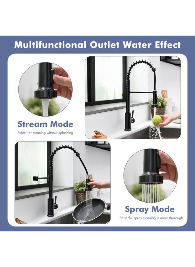 GIMILI Touchless Oil Rubbed Bronze Kitchen Faucet with Pull Down Sprayer Smart Motion Sensor Hands-Free Activated Single Hole Spring Faucet for Sink - Image 4