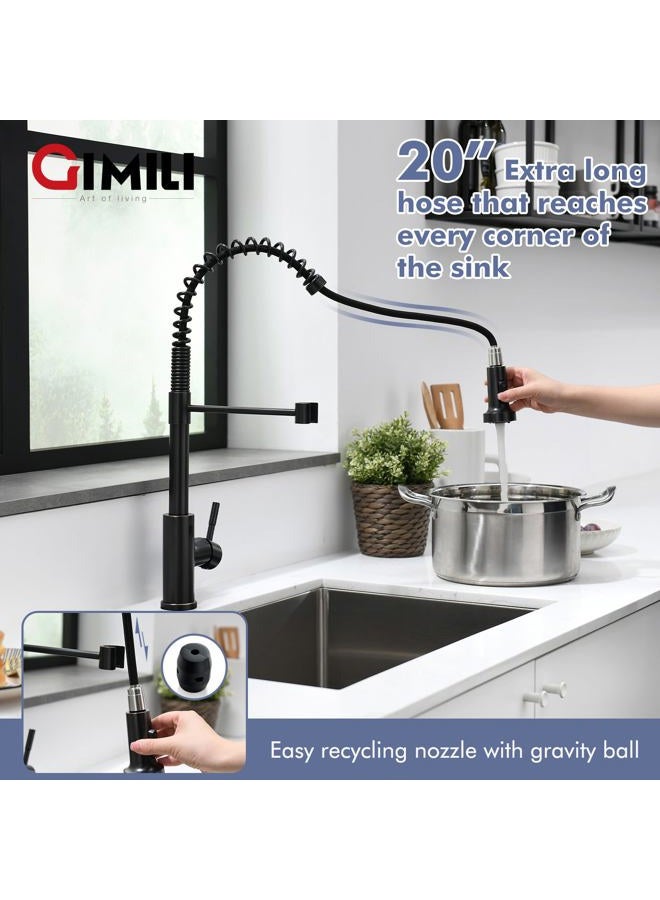 GIMILI Touchless Oil Rubbed Bronze Kitchen Faucet with Pull Down Sprayer Smart Motion Sensor Hands-Free Activated Single Hole Spring Faucet for Sink - Image 5