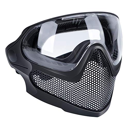 ATAIRSOFT 2 Modes Airsoft Mask Full Face Tactical Safety Protective Mask Anti-Fog Goggles Set with 3 Interchangable Lens (Black) - Image 3