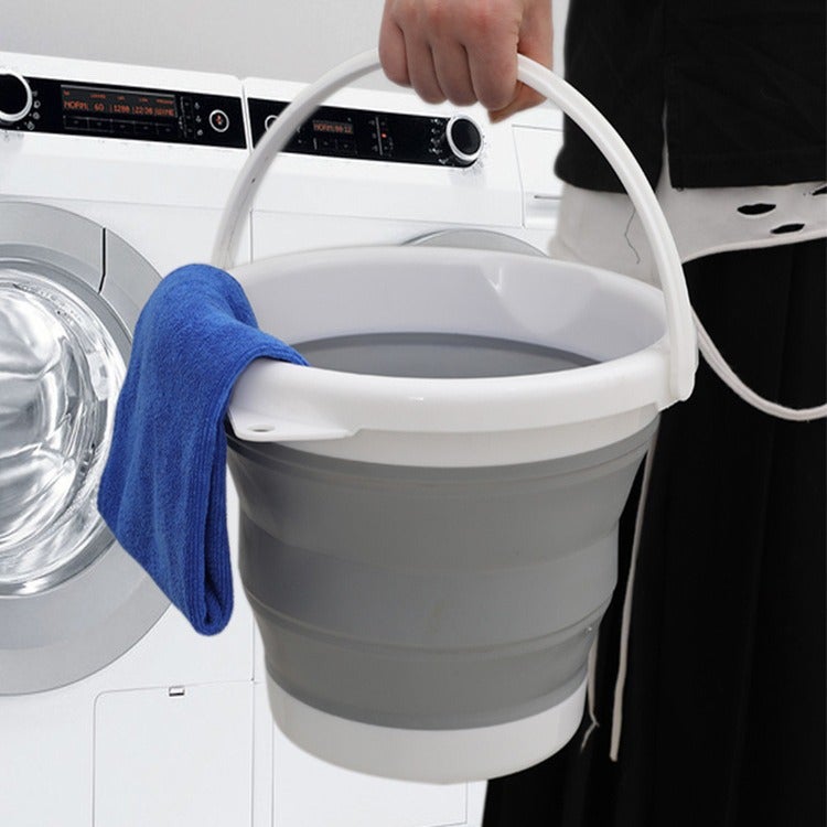 Portable Folding Bucket Large Round Plastic for Outdoor Fishing, Car Wash, Travel - Image 4