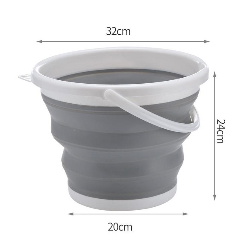 Portable Folding Bucket Large Round Plastic for Outdoor Fishing, Car Wash, Travel - Image 5