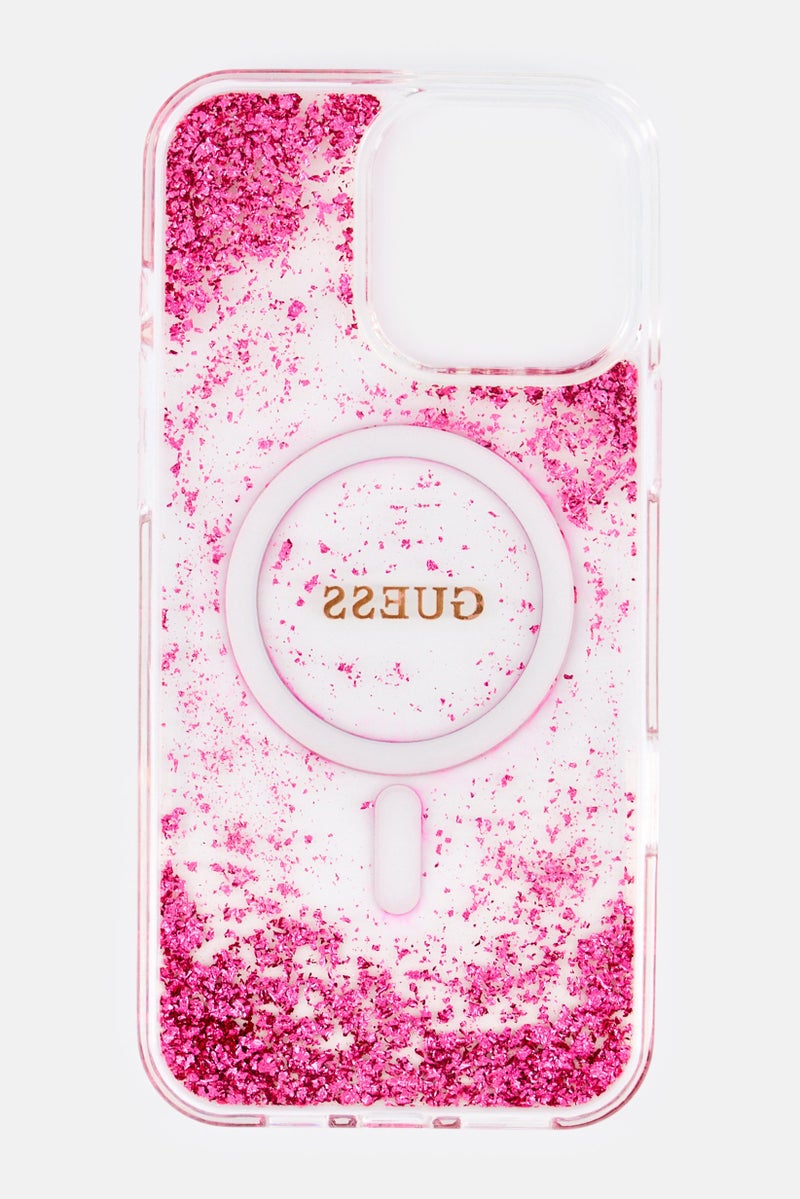 GUESS iPhone 16 Pro Max Glittered Magsafe Protective Case, Pink - Image 3