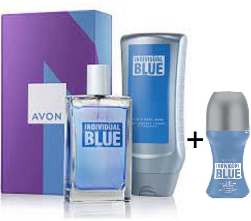 AVON Individual Blue Giftset 250 ML + Roll-On 50 ML For Men - Image 1
