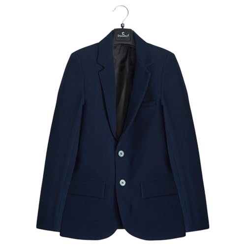 CHARCHIT Boys Regular Fit Plain Blazer and T-Shirt Navy - Image 3