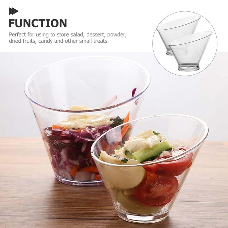 2Pcs 17 1cm Portable Ice Cream Salad Bowls For Outdoor And Home Kitchen Use - Image 4