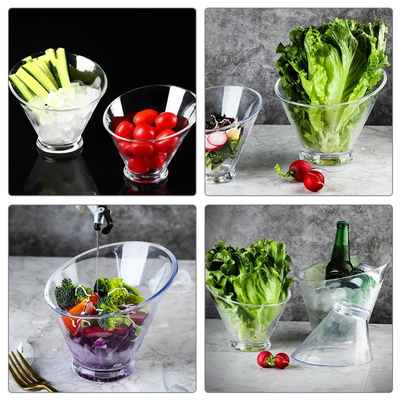 2Pcs 17 1cm Portable Ice Cream Salad Bowls For Outdoor And Home Kitchen Use - Image 5