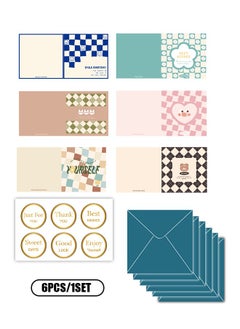 Cards With Envelopes and Stickers Set, Heavy Duty Pearlescent Paper Thank You Cards, Environmentally Cardboard for Wedding Birthday Party Gift Cards (Colorful)
