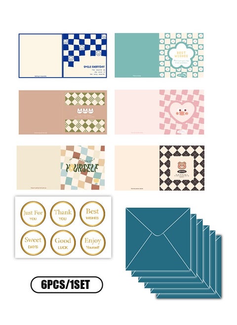 Cards With Envelopes and Stickers Set, Heavy Duty Pearlescent Paper Thank You Cards, Environmentally Cardboard for Wedding Birthday Party Gift Cards (Colorful)