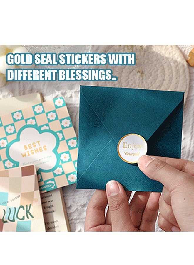 Generic - Cards With Envelopes and Stickers Set, Heavy Duty Pearlescent Paper Thank You Cards, Environmentally Cardboard for Wedding Birthday Party Gift Cards (Colorful) - Image 1