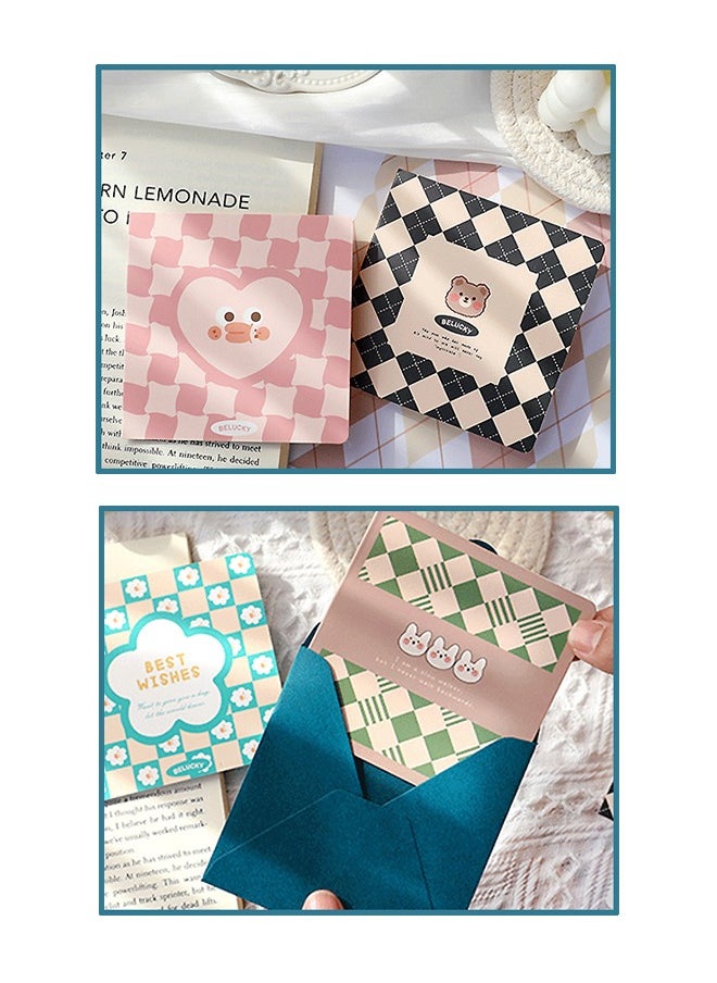 Generic - Cards With Envelopes and Stickers Set, Heavy Duty Pearlescent Paper Thank You Cards, Environmentally Cardboard for Wedding Birthday Party Gift Cards (Colorful) - Image 1