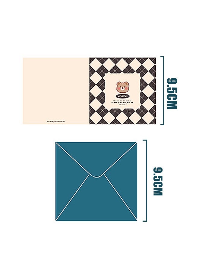 Generic - Cards With Envelopes and Stickers Set, Heavy Duty Pearlescent Paper Thank You Cards, Environmentally Cardboard for Wedding Birthday Party Gift Cards (Colorful) - Image 1
