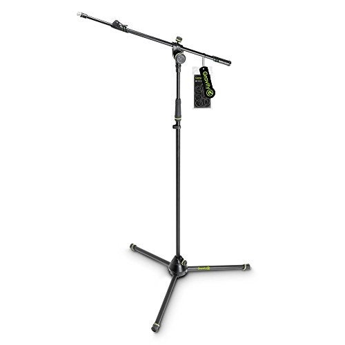 Gravity GMS4322B MS 4322 B Microphone Stand with Folding Tripod Base 2Point Adjustment Telescoping Boom - Image 1
