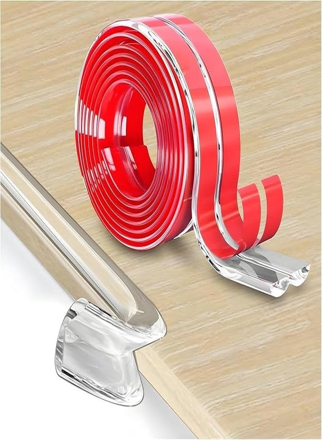 ABUDIT Silicone Edge Protector Strip, Baby Proofing, Pre-Tape Adhesive Corner Protectors for Furniture Bumper Against Sharp Corners for Cabinets, Tables, Stair Drawers ((20 * 20 mm x 3Meter) - Image 1