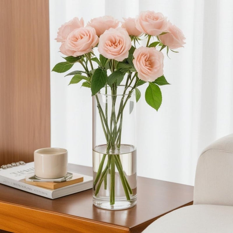 Set Of 14 Plastic Cylindrical Vases Sturdy Desktop Decor Stylish And Adaptable For Party Decorations Home Accents Wedding Flowers And Gifts - Image 5