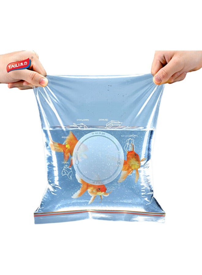 Taili Food Storage Bags, Standing Sealed Bags, Double-ribbed Airtight Bags, Large/medium/small Set, Thickened Food-grade Pe - Image 3