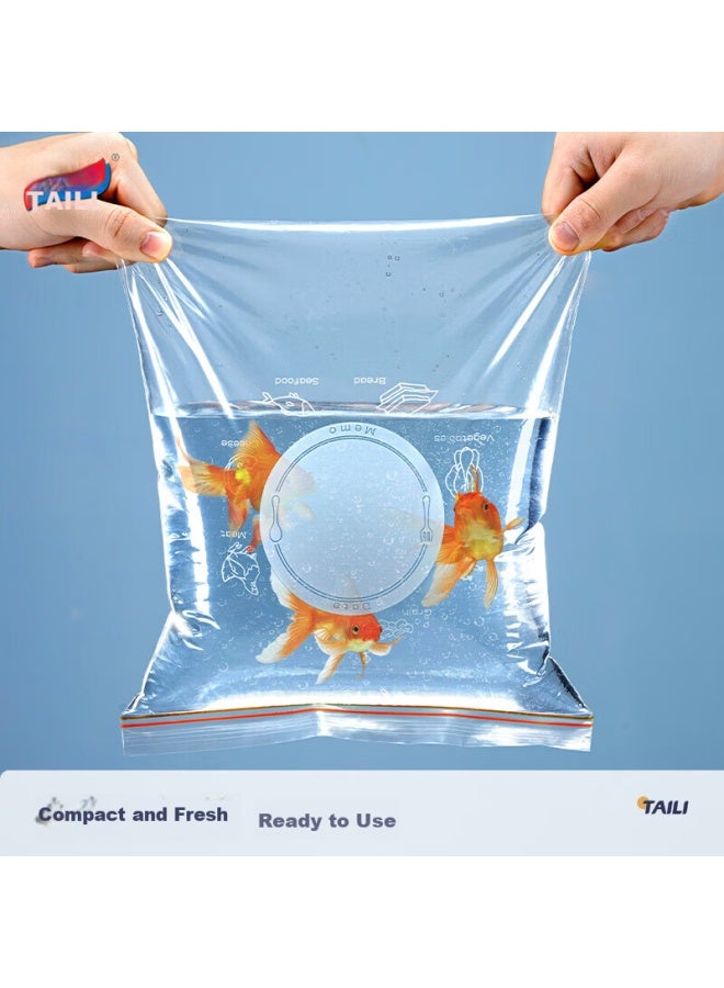 Taili Food Storage Bags, Standing Sealed Bags, Double-ribbed Airtight Bags, Large/medium/small Set, Thickened Food-grade Pe - Image 2