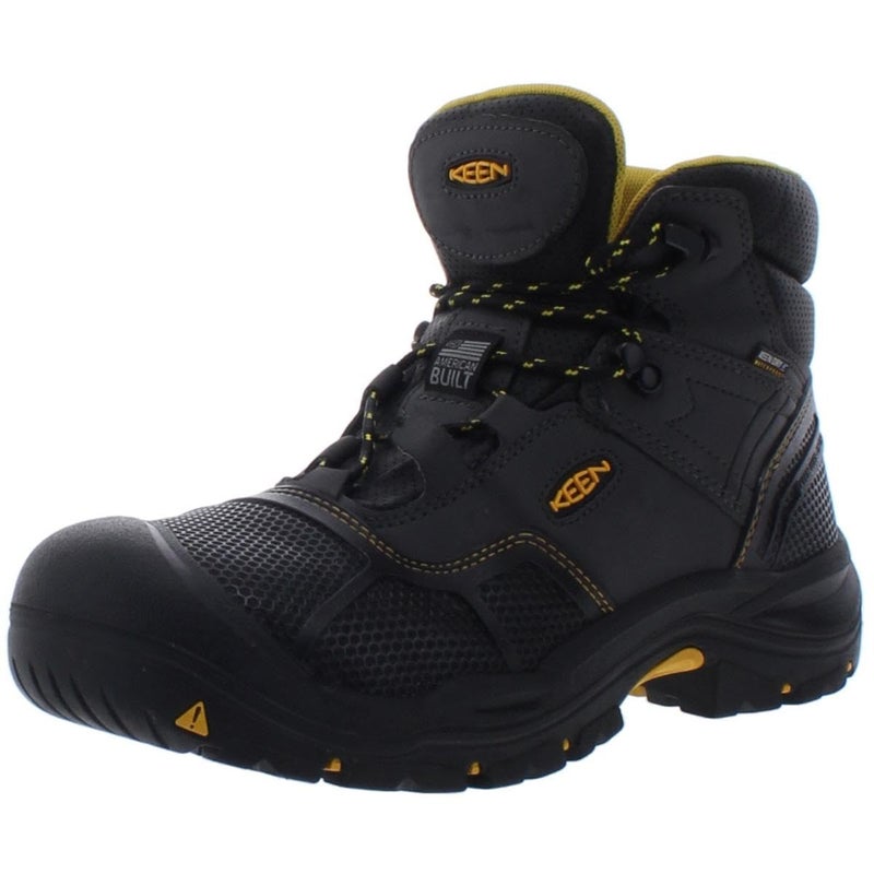KEEN Utility حذاء عمل مائي للرجال من كين يوتيليتي لوجانديل ميد بقبعة فولاذية، رافين/أسود، 10.5 عريض أمريكي - Image 3