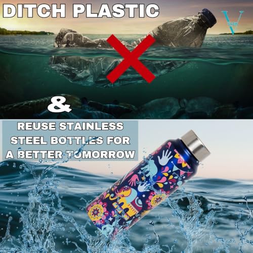 VOIK Mandana Stainless Steel Water Bottle | Screw Bottle 750ML | Steel Water Bottle For Kids | Easy To Carry Stainless Steel Leak Proof | BPA Free & Non Toxic - Image 5