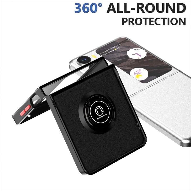 إيروريكس جراب هاتف OPPO Find N2 Flip Q Shadow 1 Series TPU + PC مع حلقة (أزرق سماوي) - Image 5