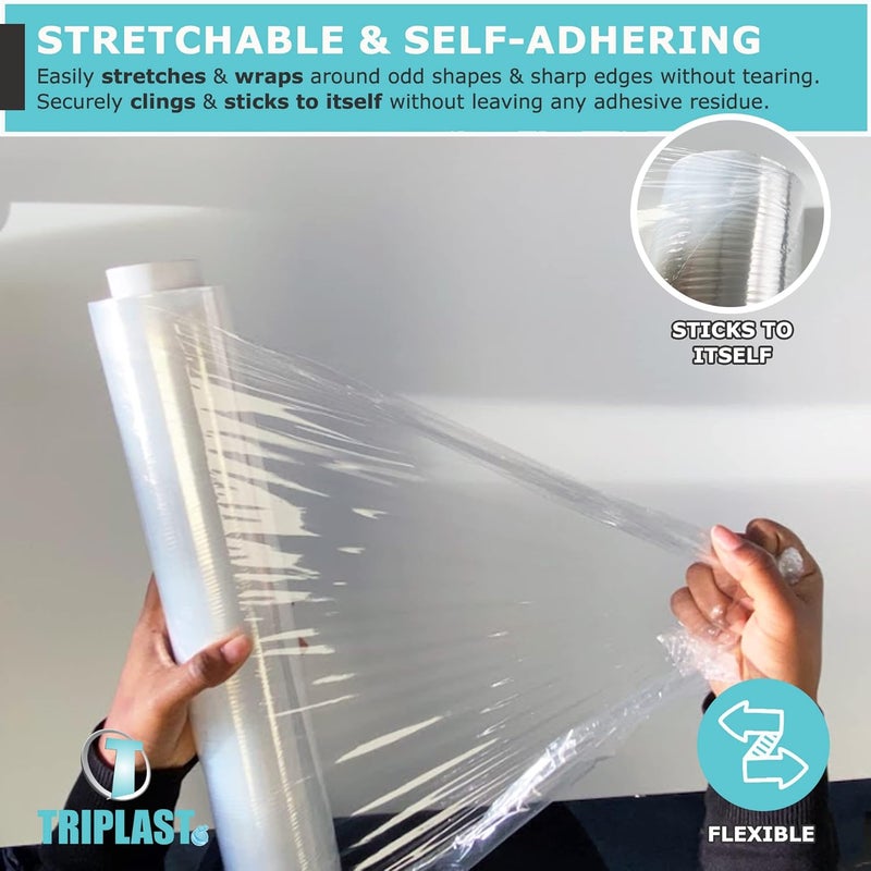 Triplast Heavy Duty Pallet Stretch Shrink Wrap Roll - 400mm x 250m - Image 3