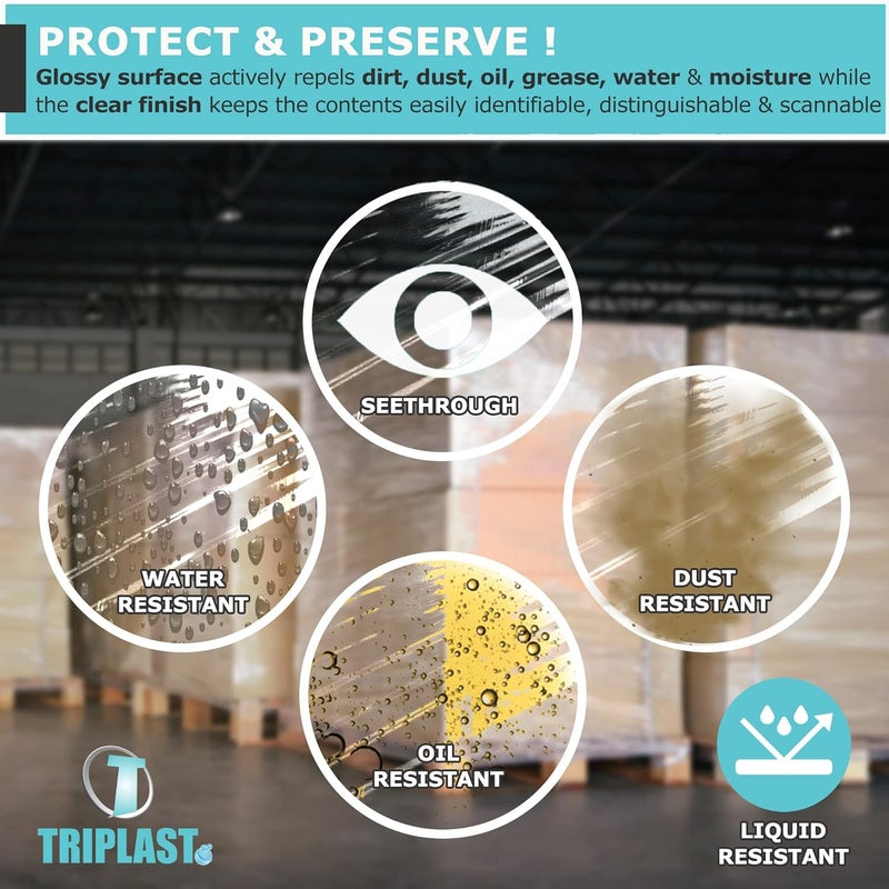 Triplast Heavy Duty Pallet Stretch Shrink Wrap Roll - 400mm x 250m - Image 5