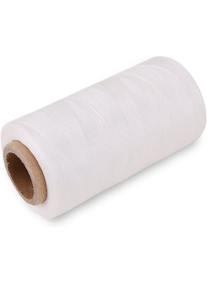 260 Metres 1 mm Leather Waxed Wax Thread Cord Sewing Thread for Chisels Shoes Luggage Set (White)  - Image 2