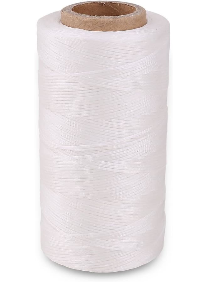260 Metres 1 mm Leather Waxed Wax Thread Cord Sewing Thread for Chisels Shoes Luggage Set (White)  - Image 1
