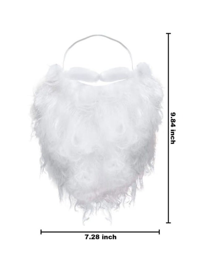 Pack of 3 White Fake Santa Beards - Image 2