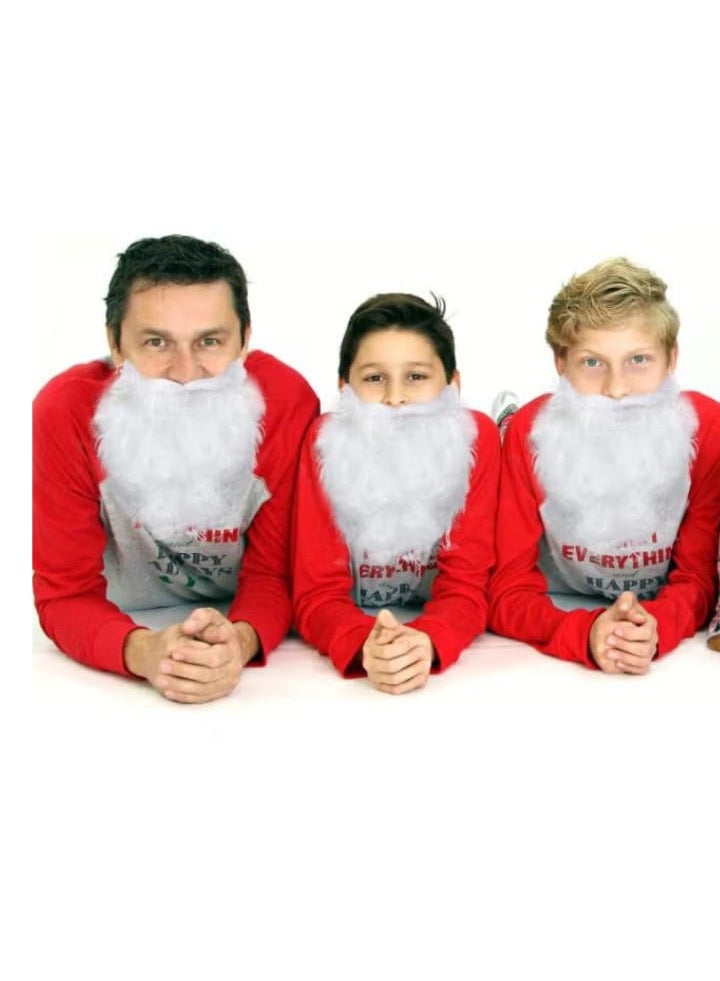 Pack of 3 White Fake Santa Beards - Image 4