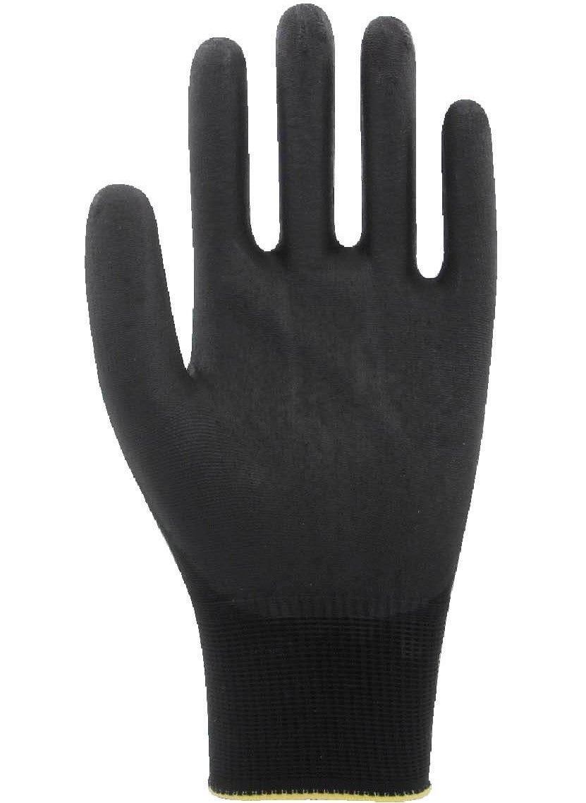 Beybi Pu Touch Black Polyurethane Coated Poly. Knitted Nitrile Work Gloves Size 8 288 Pairs  - Image 4