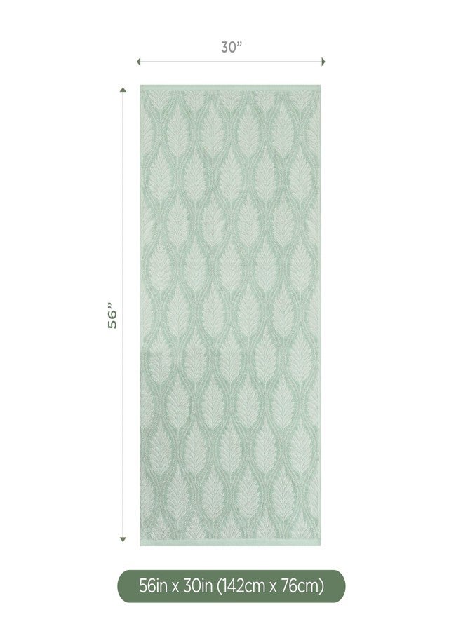 Martex Restore Fern Ogee Bath Towel - Soft, Absorbent, Moisture-Wicking and Quick to Dry - Lightweight for Everyday Use - Comfortable Feel with Convenient Loop for Hanging - 30" x 56" - Sage - Image 5