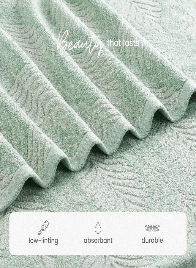 Martex Restore Fern Ogee Bath Towel - Soft, Absorbent, Moisture-Wicking and Quick to Dry - Lightweight for Everyday Use - Comfortable Feel with Convenient Loop for Hanging - 30" x 56" - Sage - Image 3