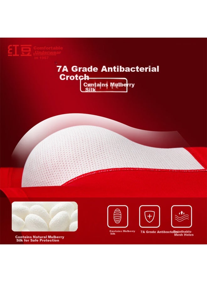 Hongdou Men's Underwear, 7a Antibacterial, Silk Gusset, Modal Fabric, Cotton Socks, Hongyun Combination - Image 4