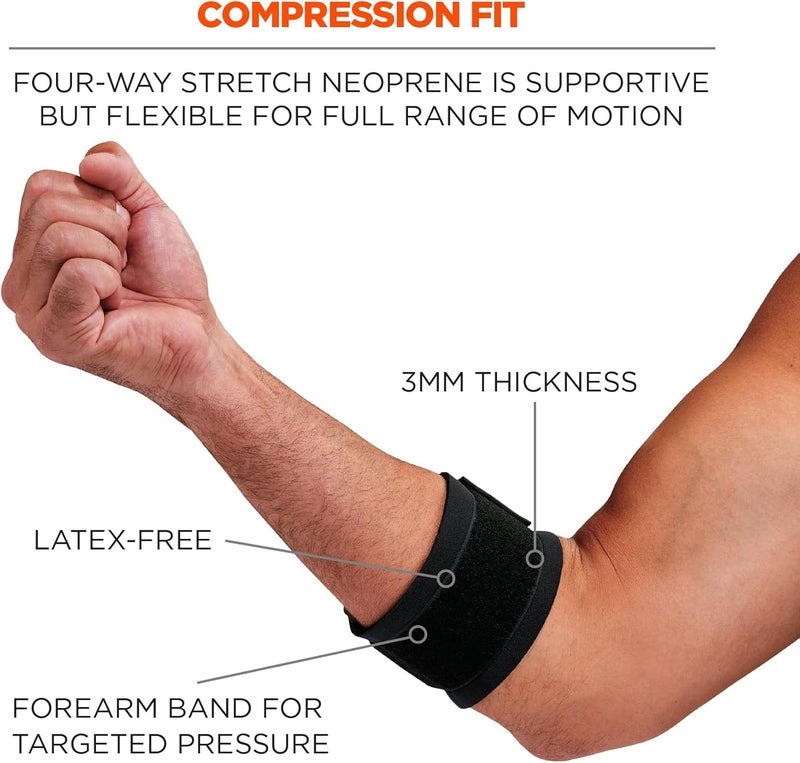 Ergodyne  16003 ProFlex 500 Elbow Support Medium Black - Image 2