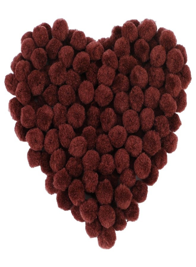 MORFEN 150 Pieces Pom Poms, 1 Inch Dark Brown Craft Pom Poms, Fuzzy Pompom Puff Balls, Small Pom Pom Balls for DIY Arts and Crafts Projects, Home Decorations - Image 1