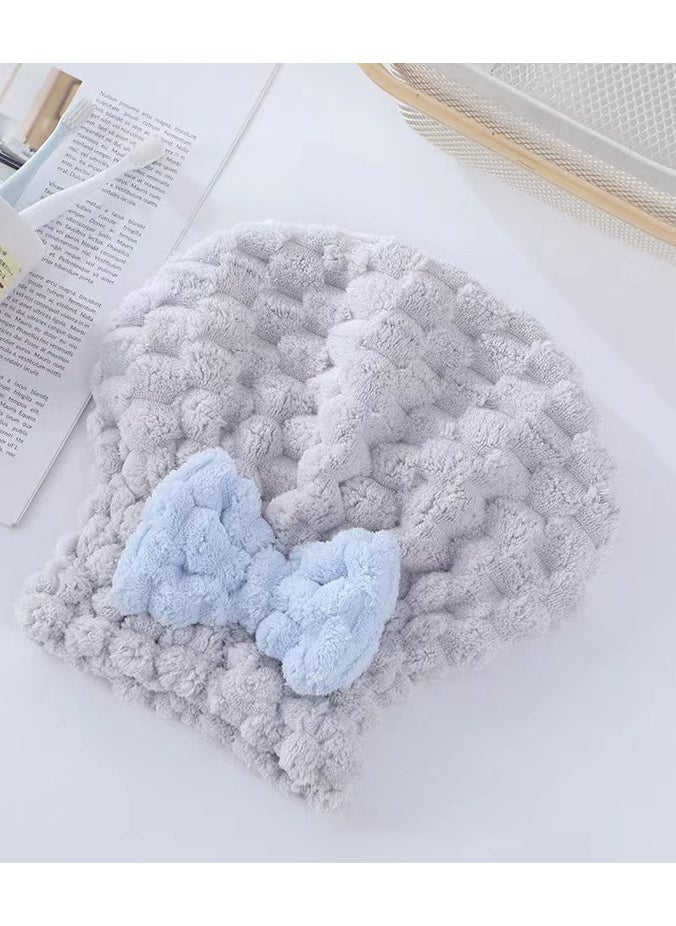 Generic 4-Piece Hair Towel Wrap Hair Drying Cap Absorbent Hair Towel  - Image 4