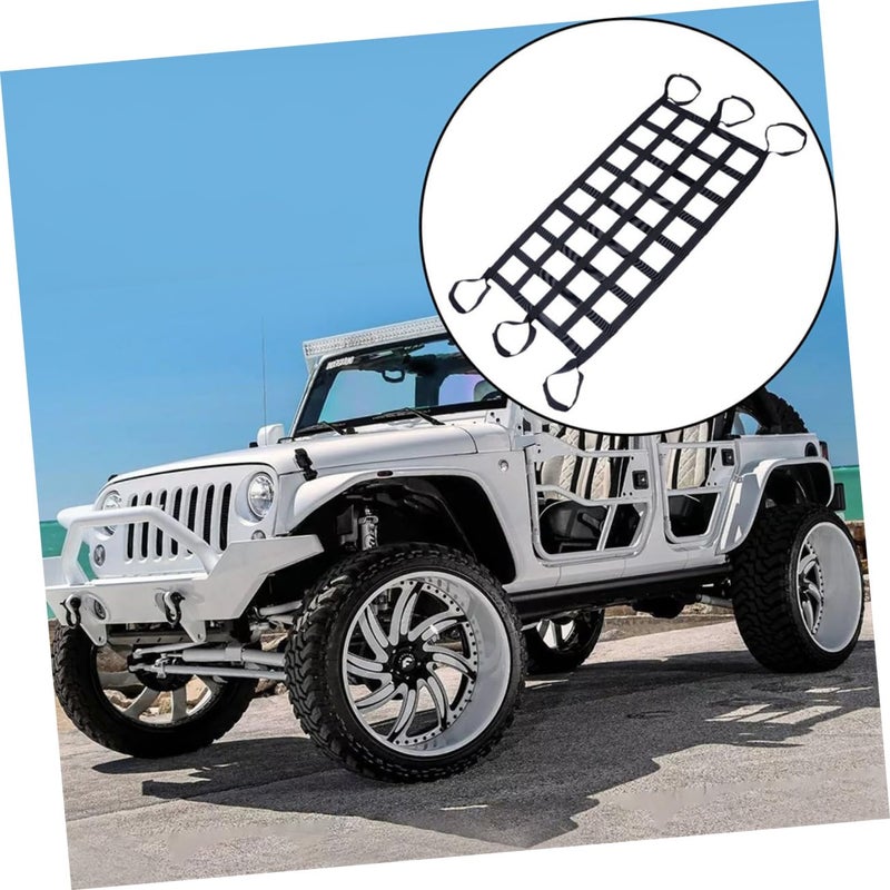 Elastic Roof Cargo Net 8 Grids Black For SUV Truck Car Roof Luggage Organizer - Image 4
