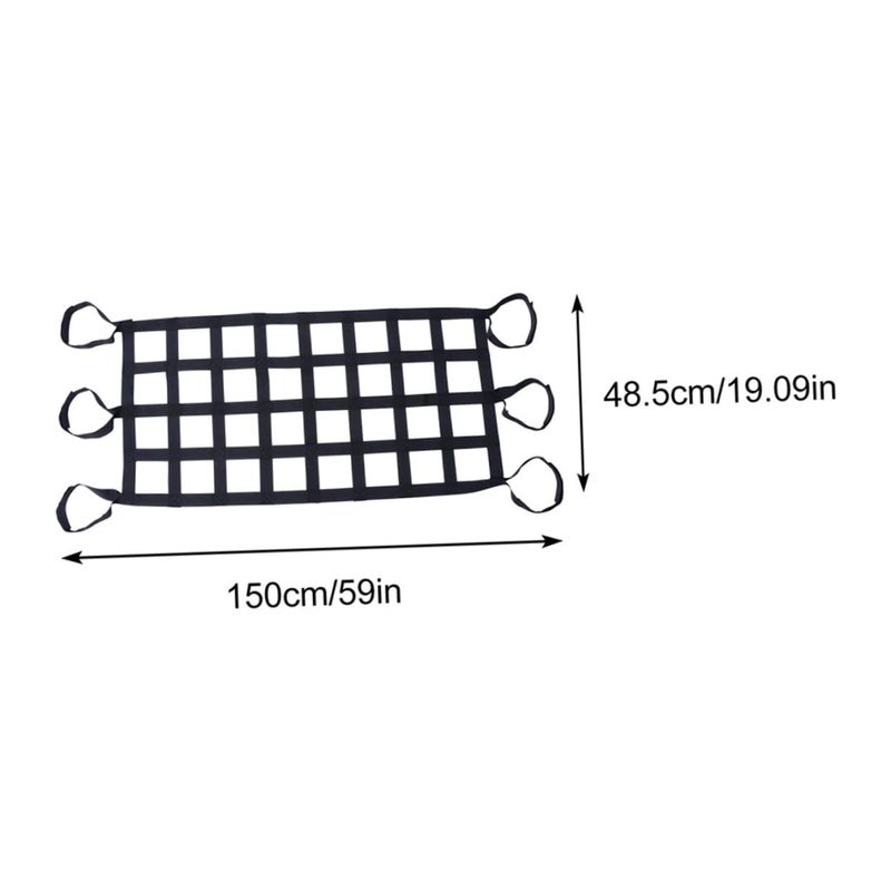 Elastic Roof Cargo Net 8 Grids Black For SUV Truck Car Roof Luggage Organizer - Image 3