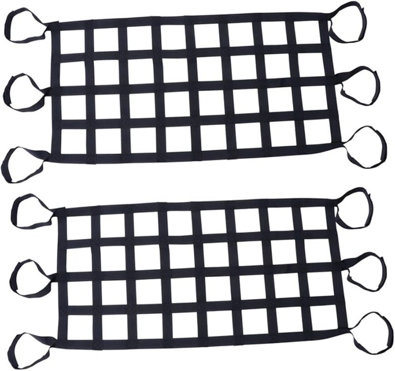 Elastic Roof Cargo Net 8 Grids Black For SUV Truck Car Roof Luggage Organizer - Image 1