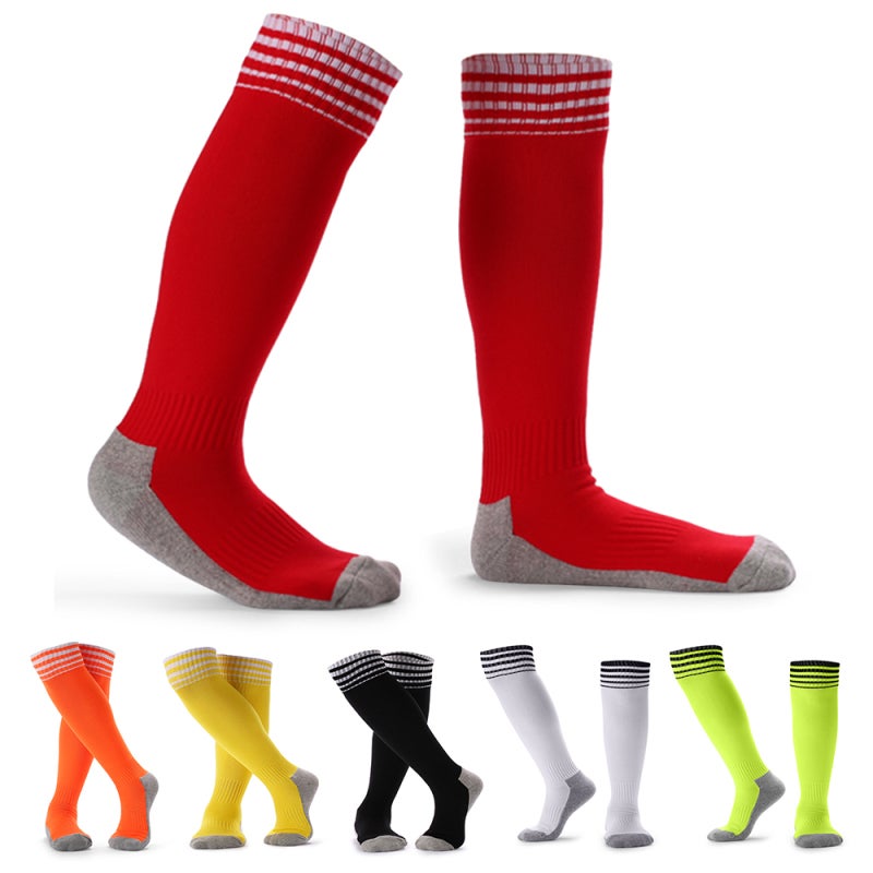Kids' Football Socks: High Tube, 57% Chinlon 22% Cotton, Durable Breathable Skin-Friendly - For Boys Girls Age 8-14, Feet Size CN 33-38, Suitable For Winter Autumn Spring - Image 5