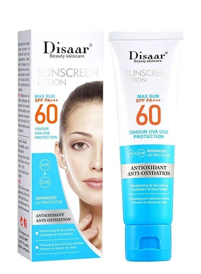 Disaar Disaar Sunscreen Lotion SPF60+ 12-Hour UVA & UVB Protection - 50ml 
