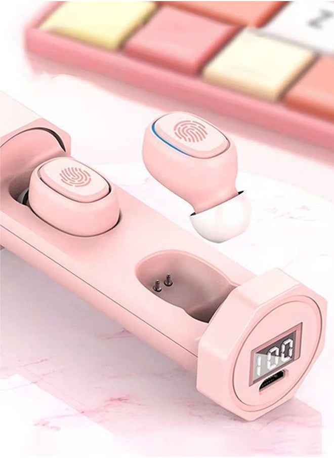 Generic Wireless Earbuds, Noise Cancelling Earbuds with Digital Display, Lipstick-Shaped Stylish Design, Tiny, Lightweight Comfort, Smart Noise Cancelling, Clear Sound, 24H Playtime, IPX4,Waterproof Stereo Earphones for Sport  - Image 1
